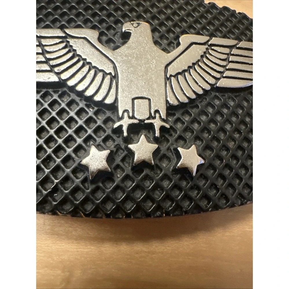 RARE‎ Belt Buckle Eagle by Chrome Black Matte Stars American USA Patriotic